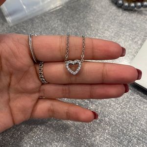 adjustable heart ardene necklace
